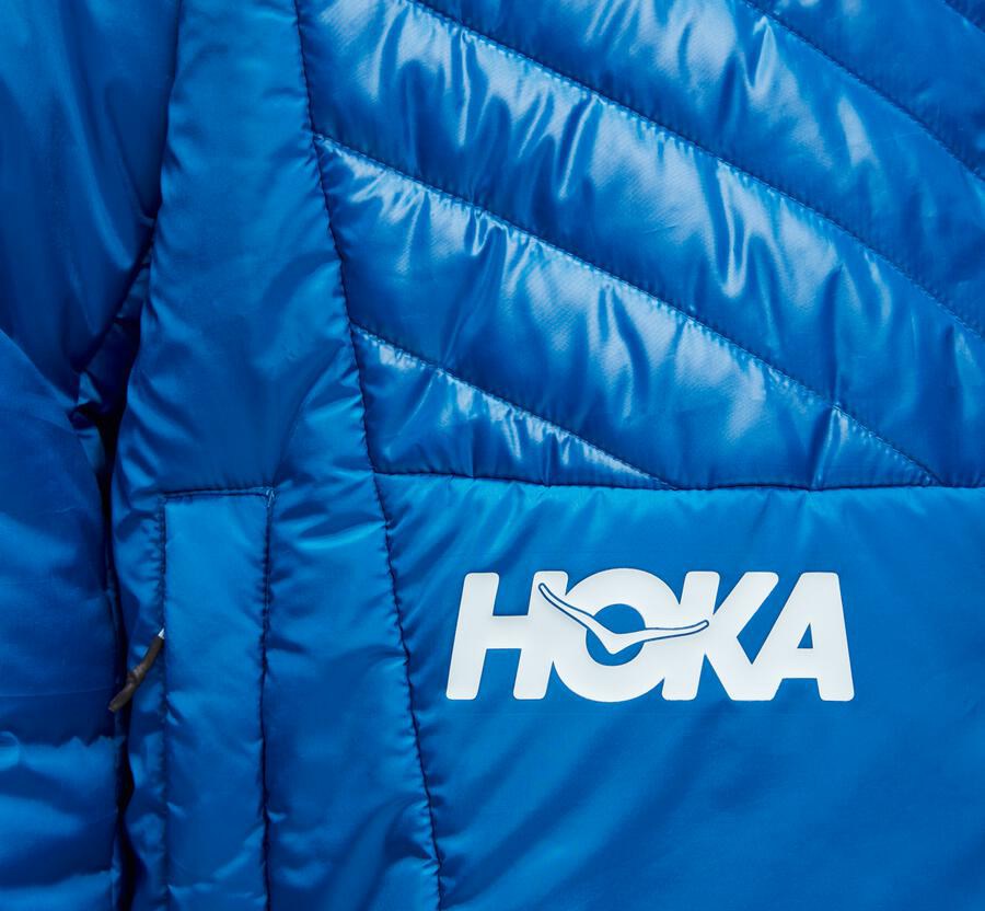 Chaquetas Hoka One One Mujer - Puffy - Azules - NOB941685